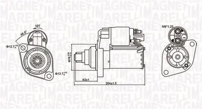 Electromotor (12v, 1,1kw) Potrivit Audi A1, A3, Q3, Tt; Seat Altea, Altea Xl, Ibiza Iii, Ibiza Iv, Ibiza Iv Sc, Leon, Toledo Iii, Toledo Iv; Skoda Fabia Ii, Octavia Ii, Rapid 1.2-3.6 01.03