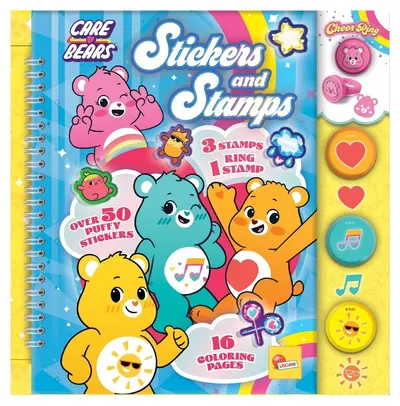 Carte cu abțibilduri și ștampile Lisciani Care Bears