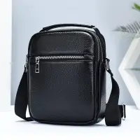 Geanta de umar pentru barbati, Alexander GT3810, piele naturala, Neagra