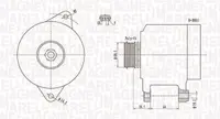 Alternator (12v, 100a) Potrivit Volvo V40; Hyundai Sonata Iv, Sonata V, Trajet; Kia Magentis I; Mitsubishi Carisma, Galant Viii, Pajero Pinin I, Space, Space Runner 1.8 2.0 2.4 07.95-12.10