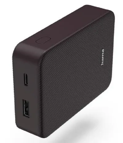 Baterie portabilă Hama - 201712, 10000 mAh, Neagră
