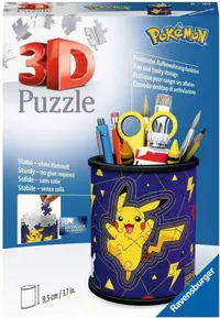 Puzzle 3D Ravensburger din 54 de piese - Suport creioane Pokemon