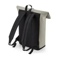 Sac à dos avec rabat roll-top en polyuréthane mat - Clay - One Size