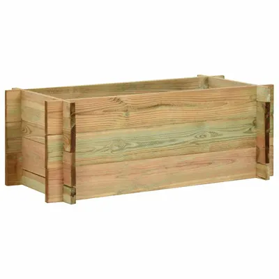 vidaXL Grădină ridicată pentru legume Verde 120 x 80 x 32 cm