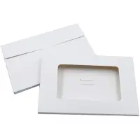 Cutii mici dreptunghiulare cu fereastră - alb (set 100 buc) 15.5x10x0.5cm - Default Title