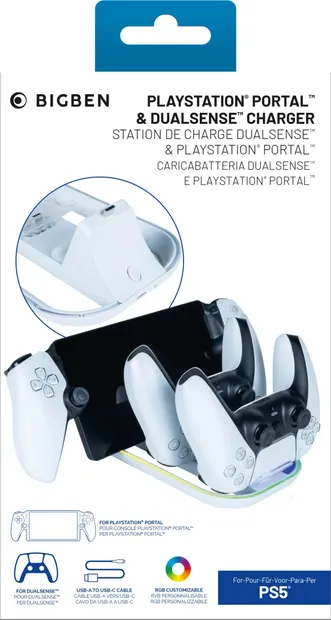 Stație de încărcare Big Ben - PlayStation Portal & DualSense Charger, alb (PS5)
