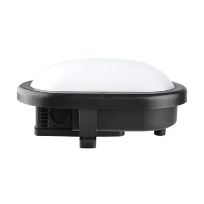 Lampa LED de tavan, 10W, rama neagra, ovala, SMD2835, 4200K, IP44