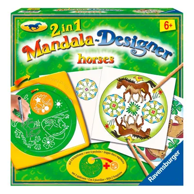 Set creativ Ravensburger - Designer de mandale, 2 în 1, Cai