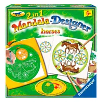 Set creativ Ravensburger - Designer de mandale, 2 în 1, Cai