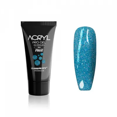 Acryl Pro Gel 2M Hema Free Micro Reflective Glitter Blue - 30g