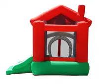 Saltea gonflabila Happy House cu loc de joaca cu bile, tobogan si spatiu pentru sarituri