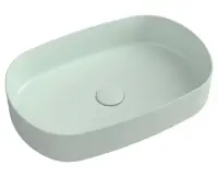 Lavoar pe blat, 55x36 cm, fara preaplin, verde menta SAPHO Infinity
