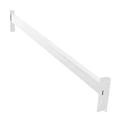 Traversa orizontala albă pentru raft profesional 200kg/nivel 0,6 mm grosime