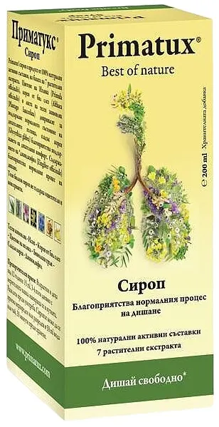 Sirop Primatux pentru adulți, 200 ml, Abo Pharma