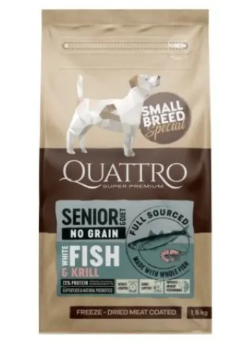 Quattro Dog Small Breed No Grain Senior - 7-kg