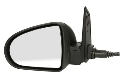 Oglinda stanga potrivit MITSUBISHI COLT 2004-2012 - mecanica asferic, crom, grunduita