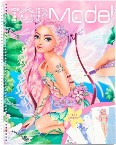 Carte de colorat Depesche TopModel - Fantasy, Creează-ți propria zână