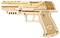 Puzzle 3D din lemn Ugears din 62 piese - Pistol Wolf-01
