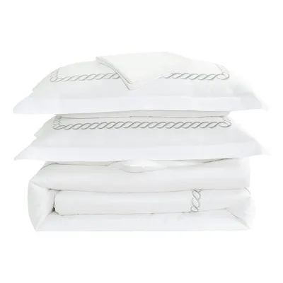 Lenjerie de pat albă din bumbac satinat pentru pat de o persoană cu cearceaf inclus, cu 6 piese 140x200 cm Whispered Serenity – Mila Home Luxury