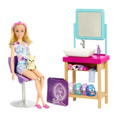 Papusa - Barbie Self-Care - Sparkle Mask Day Spa