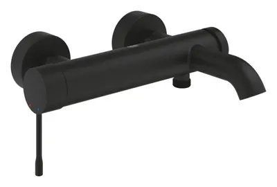 Baterie cada Grohe Essence 25250KF1, 1/2 inch, aparenta, monocomanda, diverter, mat, Negru