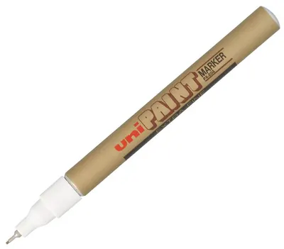 Marker permanent Uniball pe baza de ulei – Auriu, 0.8 mm