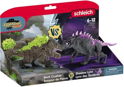 Set de figurine Schleich Eldrador - Shadow Lynx vs Rocky Breaker