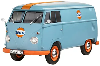 Model de asamblat Revell Modern: Mașini - VW T1 Panel Van (cu accesorii incluse)