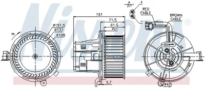Ventilator habitaclu potrivit MERCEDES C T-MODEL (S204), C (W204), E (A207), E (C207), E T-MODEL (S212), E (W212), GLK (X204), SLS AMG (C197), SLS AMG (R197) 1.6-6.2 01.07