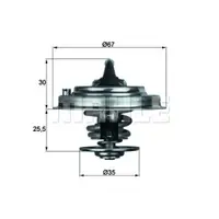 Termostat, lichid racire MAHLE TX 30 87D