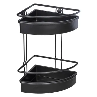 Raft de duș de colț Wenko Molinella, 30 x 22 cm, negru