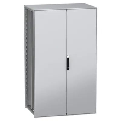 Dulap modular, cu montaj pe pardoseala, PanelSeT SFN, din otel decarbonizat(verde), 2000x1200x800mm, IP55, cu placa de montaj, 2 usi