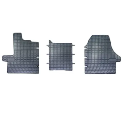 Set covorase auto din cauciuc Fiat Ducato 2006- Citroen Jumper Peugeot Boxer 2006 culoare Negru, presuri FROGUM, 3 buc.
