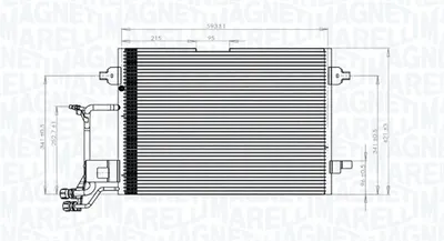 Radiator AC condensator potrivit AUDI A4 B5; VW PASSAT B5 1.6-2.8 11.94-09.01