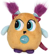 Jucărie de pluș cu o voce veselă Giochi Preziosi - Crazy Kukis cu părul roz, 27 cm