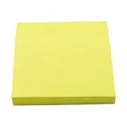 Notes adeziv Office Cover A03, 100 coli, 75x75mm, galben pastel, blister