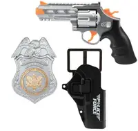 Set de joacă Toi Toys - Poliție, pistol cu sunete și teacă, cu sunet și lumină