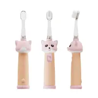 Periuta de dinti electrica Vitammy ePUPPY Roz pentru copii 0-6 ani, cu lumina LED, 24.000 de miscari sonice pe minut, 2 capete periuta incluse, 2 moduri de functionare si timer