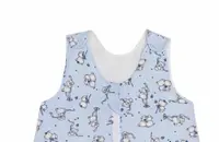 Sac de dormit copii 0.8 tog KidsDecor Loving Bear Blue din bumbac 70 cm