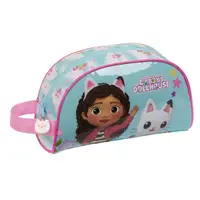 Gentuta cosmetice calatorie, Gabby's Dollhouse, albastru, 26 x 16 x 9 cm