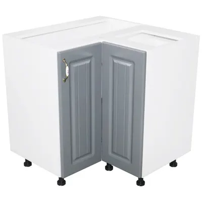 Corp inferior colt cu 2 usi Zebra MDF gri dungi