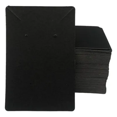 Suport cercei și colier din hârtie - negru (set 100 buc) 6x9cm - Default Title