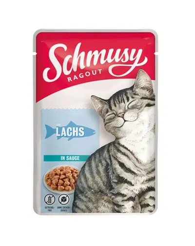 SCHMUSY RAGOUT cu somon in sos, hrana pisica 100 g