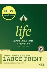 NLT Life Application Study Bible, Third Edition, Large Print (Red Letter, Hardcover, Indexed)