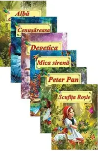 Pachet 6 carti: Povesti ilustrate - Fratii Grimm, Hans Christian Andersen, J. M. Barrie