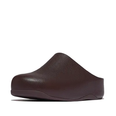 FITFLOP FitFlop Shuv Tumbled-Leather Clogs CHOCOLAT 36