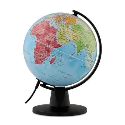 Glob pamantesc iluminat, Tecnodidattica, Luce Continenti, 16 cm