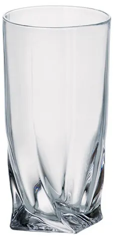 Pahare pentru băuturi răcoritoare Bohemia - Quadro, 350 ml, 6 buc