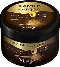 Visage Keratin & Argan Mască pentru păr deteriorat, 500 ml