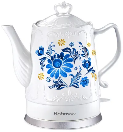 Cana ceramică pentru apă Rohnson - R-7806, 1200W, 1.5l, albă